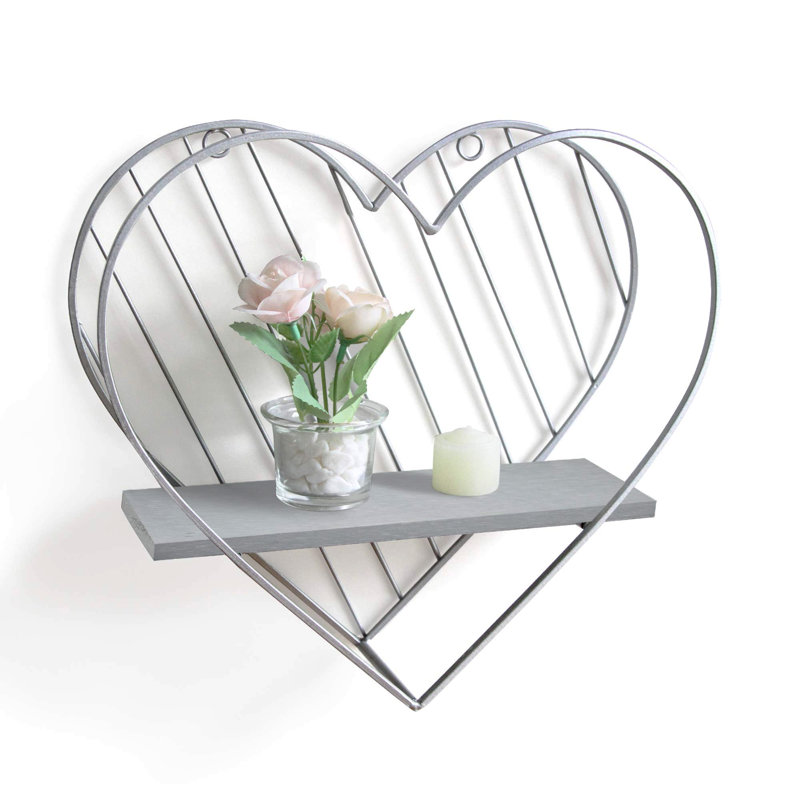 Averyl Metal Floating Shelf, Grey