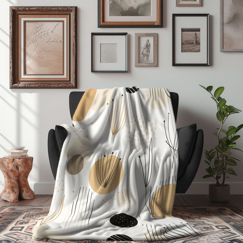 Beige Boho - 1 pièce Sherpa Premium, L 60 po x L 80 po