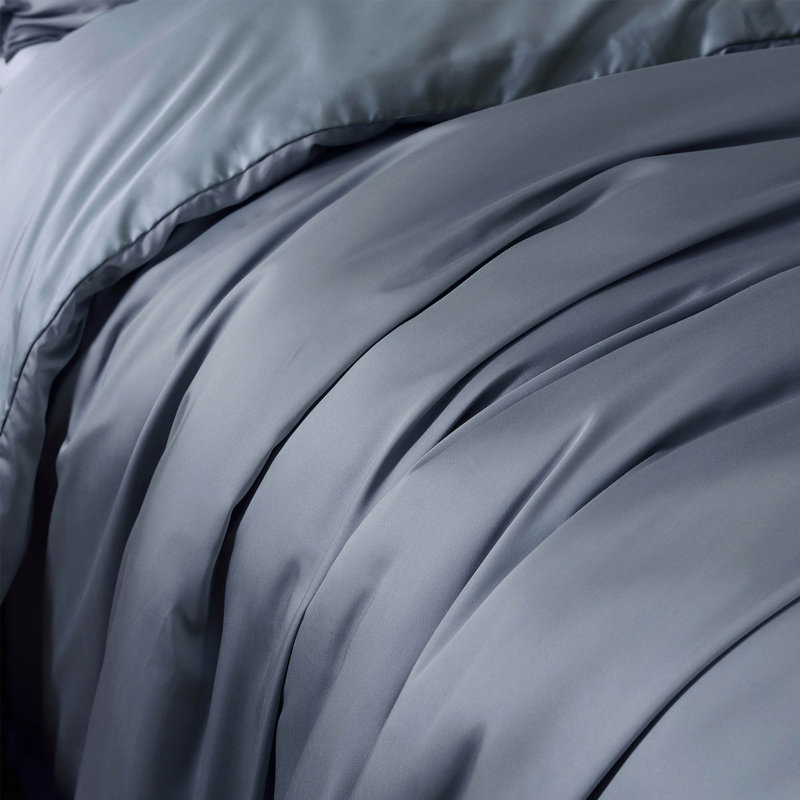 Literie Noble Tence Tencel Lyocell, Édredon très grand + 2 taies décoratives très, Bleu