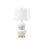 Charlotte Lamp With Shade 16-Inch White Linen, With Gold