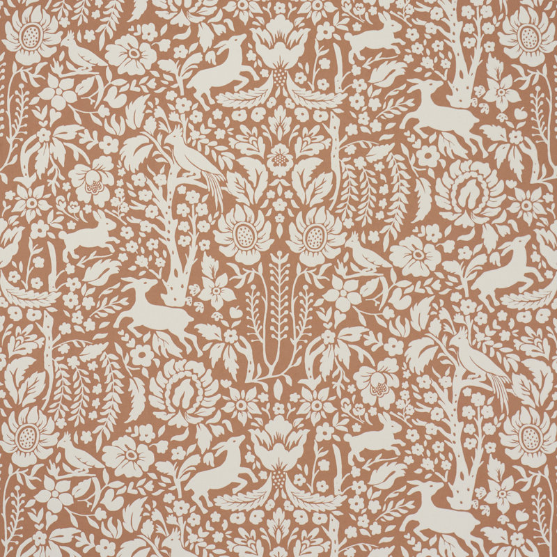 Papier peint Deerfield, Orange brûlé