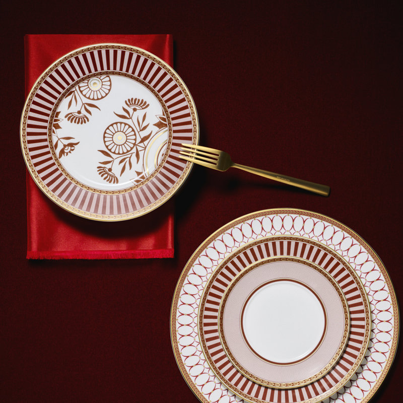 Red Splendour Bone China Dinner Plate