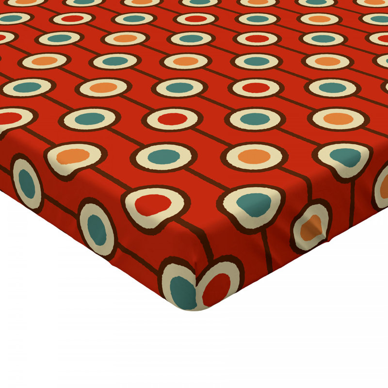 Microfiber Geometric Fitted Sheet, Queen Fitted Sheet