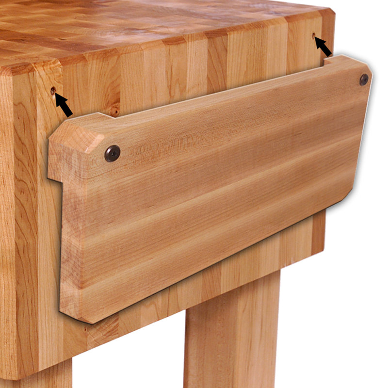 Pro Chef Kitchen Cart with Butcher Block Top, 34" H x 24" W x 24" D, Not Included