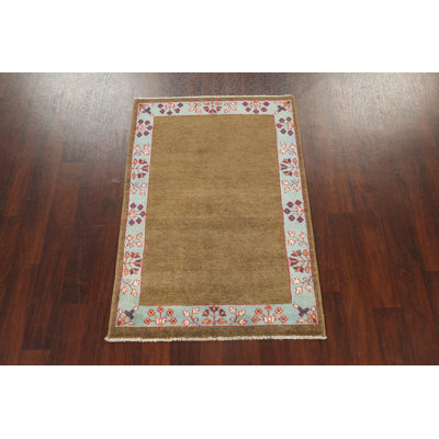 One-of-a-Kind 3'1" X 4'8" New Age Wool Area Rug in