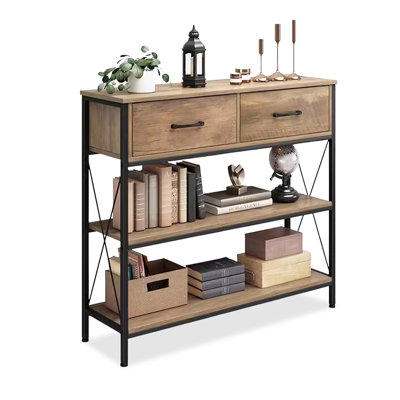 Picture color Solid + Manufactured Wood Rectangular Console Table