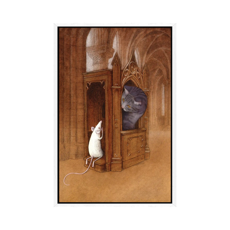 Pure Soul by Pawel Kuczynski - Painting on Canvas, White Framed, 66.04 cm H x 45.72 cm W