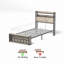 Structure de lit simple, tête de lit, station de charge et lumière DEL pour la chambre à coucher, solide et stable, sans bruit, aucun sommier requis, assemblage facile