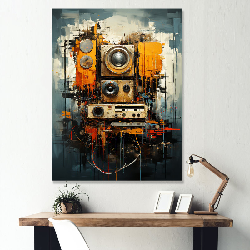 Cassette Monster Popart I - Cassette Tapes Wall Art, Toile tendue, 44" H x 34" W