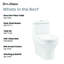 Toilette allongée brute à double chasse 1,1 / 1,6 GPF en coton blanc Bron