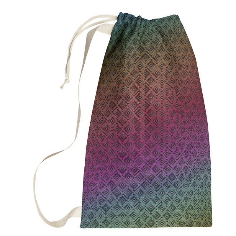 Sac à linge à labyrinthe carré, Grand (H 76,5 po x l 29,5 po x P 1,5 po), Arc-en-ciel