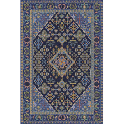 Washable Area Rug Oriental Low Pile Non Slip Vintage Distressed Indoor Carpet