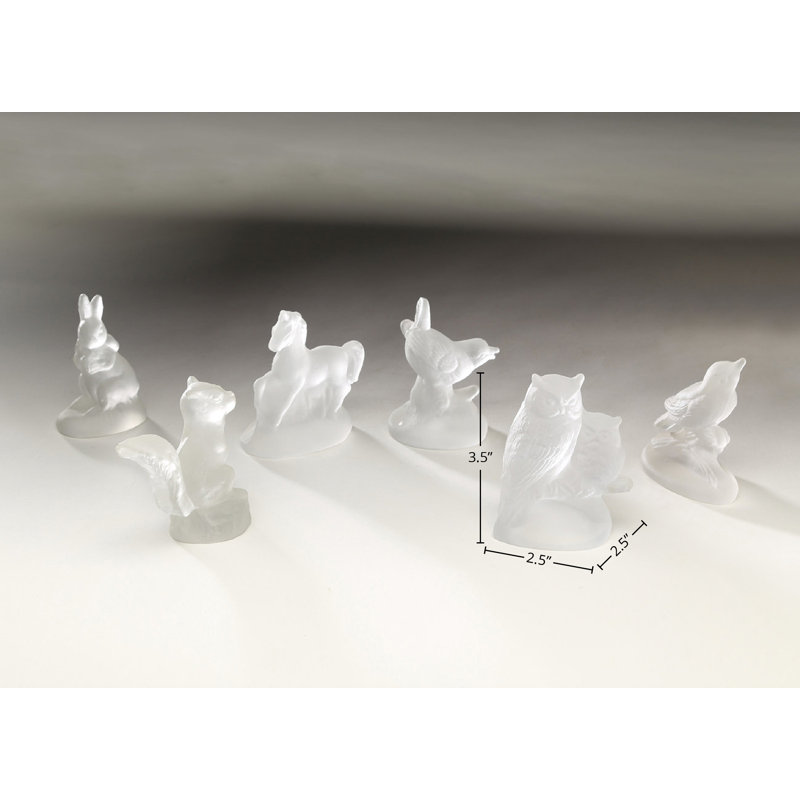 Ensemble de 6 figurines en verre Preece