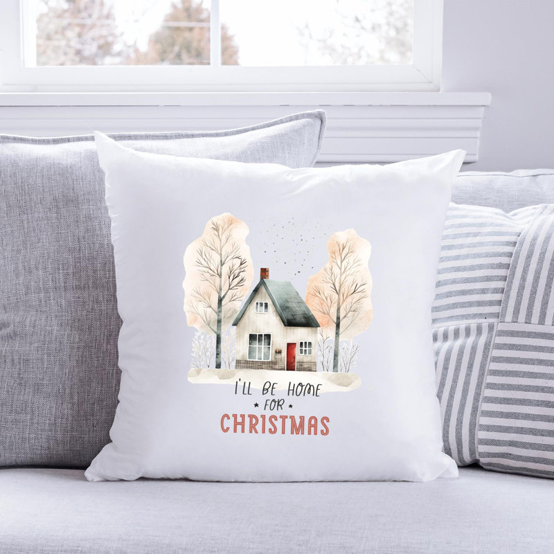 Coussin décoratif en polyester 03_CozyChristmas, 18 po x 18 po