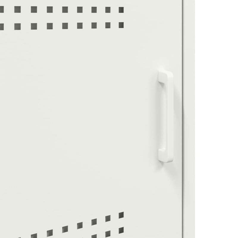 Bedside Cabinet 36x39x68 cm Steel, White