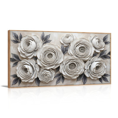 Art floral, art mural sur toile, ensemble de 1