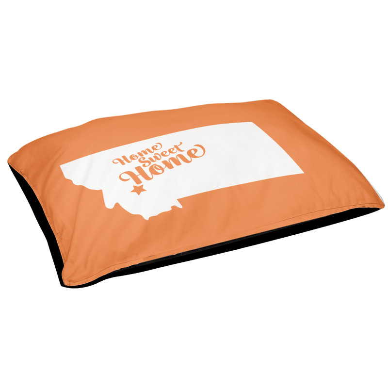 Coussin d'extérieur pour chien Home Sweet, Moyen (l 40 po x P 30 po x H 6,5 po), Orange, Butte