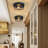 2-Light Black Farmhouse Flush Mount Ceiling Light-1 Pack (Bulbs Not Included)
