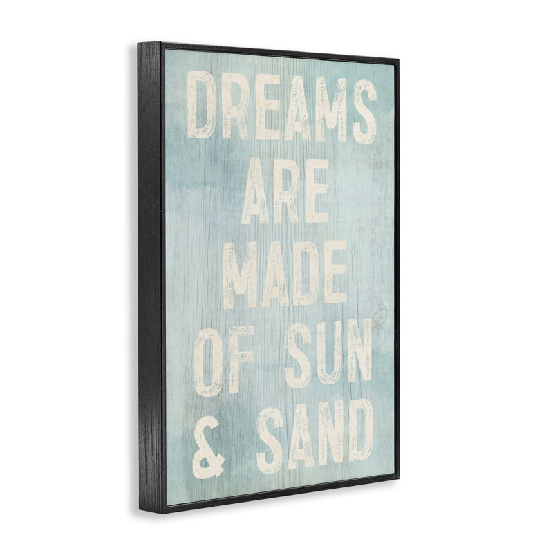 Rêve de sable et soleil, estampe numérique, design par Susan Arnot, H 18 po x l 12 po, Giclée encadrée noir minuit