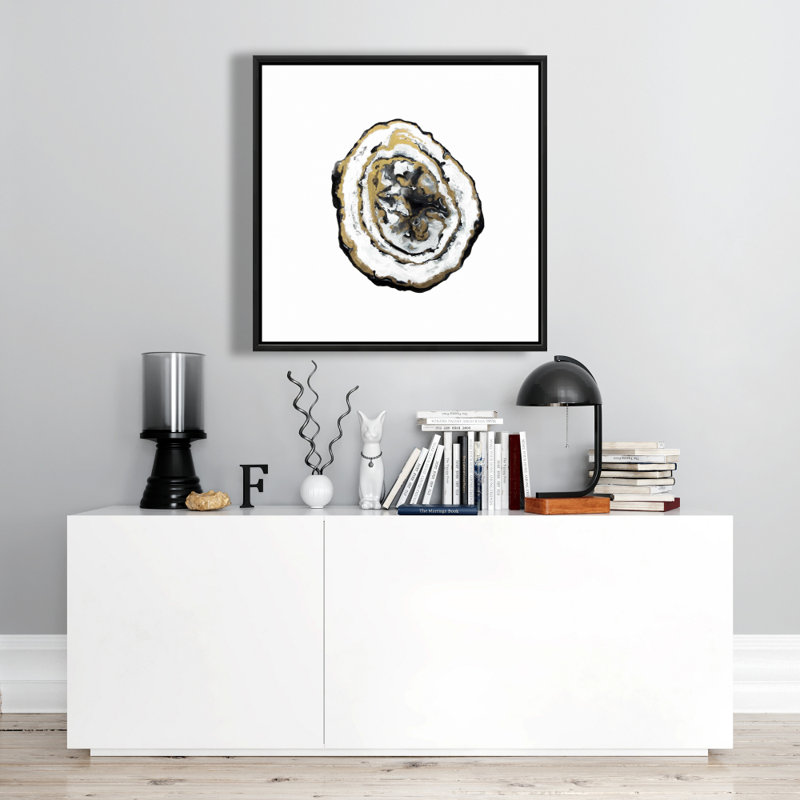 Golden Geode, reproduction sur toile, H 24 po x l 24 po