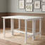 Table de salle à manger extensible de style campagnard avec abattants, table de cuisine rectangulaire et piètement en forme de H-998430777
