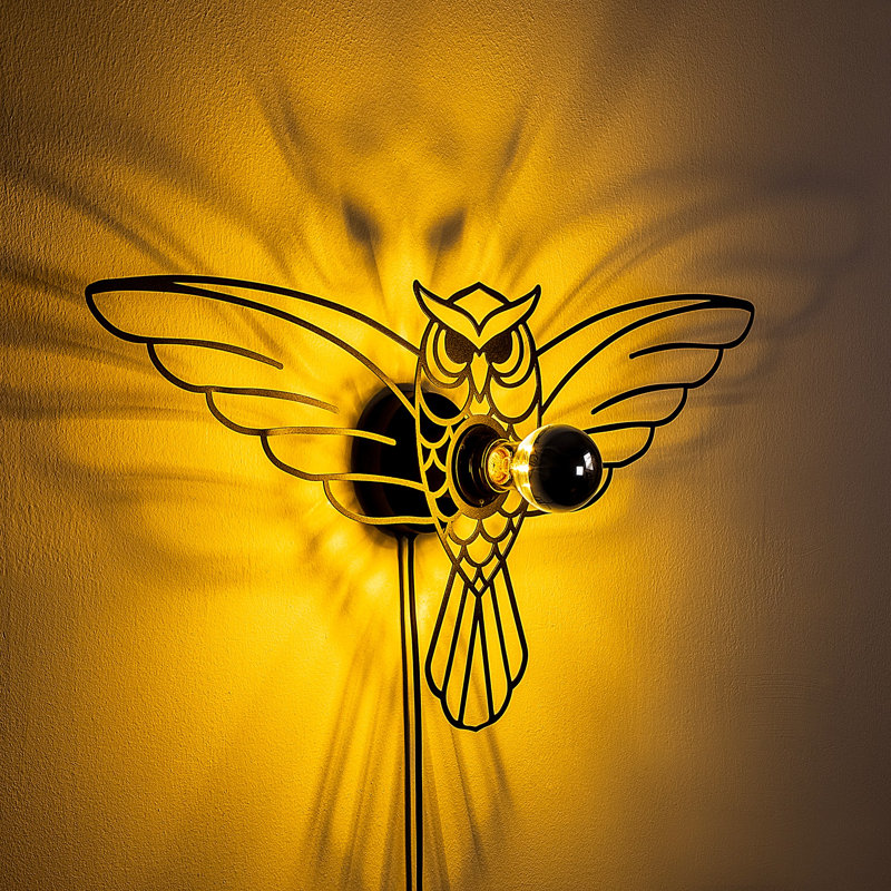 Stylish Black Wall Lamp, 27.6 x 12.2 x 3.5 Inches | Durable 100% Metal Construction, 40W Power | Convenient On/Off Switch, 6.6 ft Cable | IP20 Rated, Perfect for Modern Home Decor & Ambient Lighting