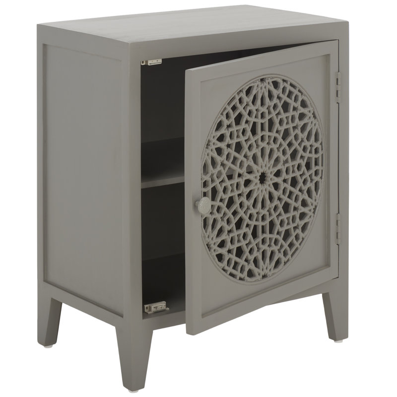 Table de chevet Toroka en gris, gris