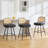 Upholstered Swivel Counter Stool With Rattan Backrest-106484844-106484845