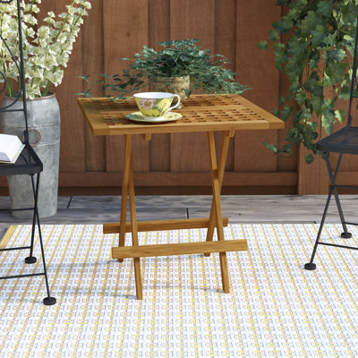 Liliana Square Teak Solid Wood Outdoor Coffee Table - 50 cm W 50 cm D