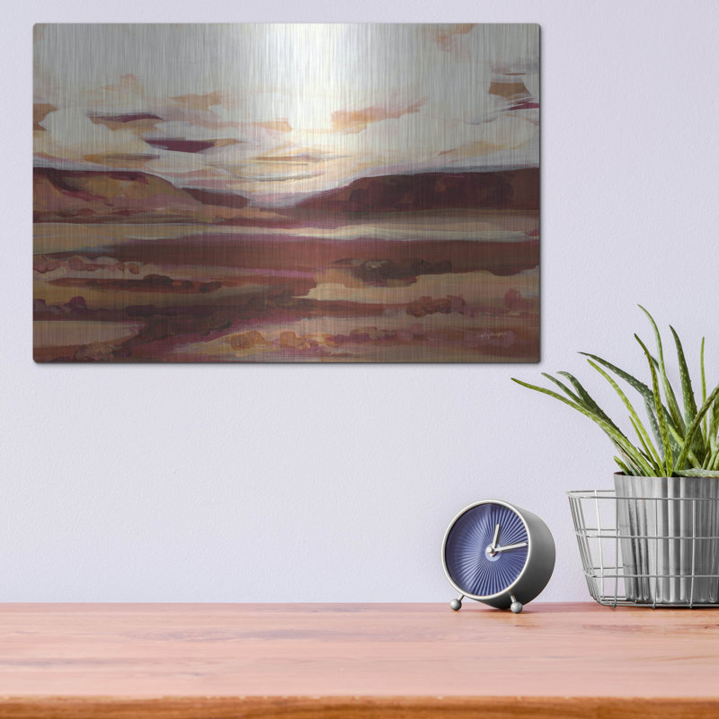 Art mural en métal «Mauve Mesa 2» par Haley Knighten