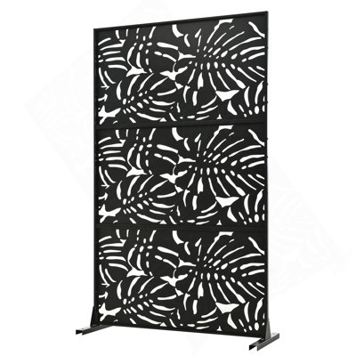 Écrans d'intimité en métal l3,3 pi x H6 pi en métal, séparateur décoratif autoportant pour balcon, patio, jardin et intérieur, améliorant l'intimité et le style