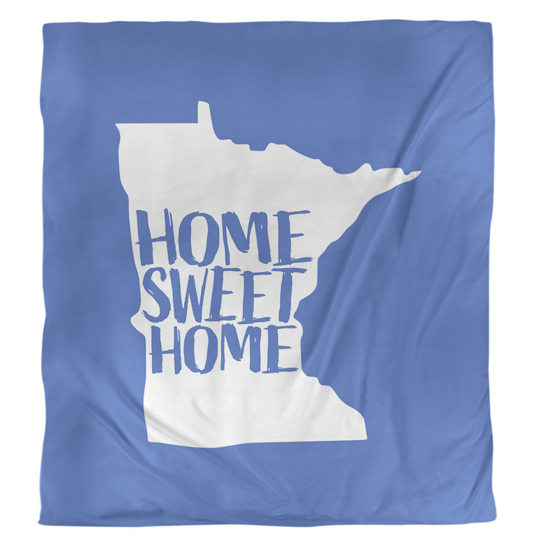 Housse de couette simple pour la maison Minnesota, Housse de couette simple TG, Bleu, Microfibre