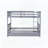 Full Over Full Rubber Wood Bunk Bed with Trundle and Convertible Design-1809167434