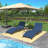 2-Piece Foldable "S"-Shaped Reclining Chaise Lounge Set With Adjustable Backrest And Foldable Rattan Coffee Table-108487673