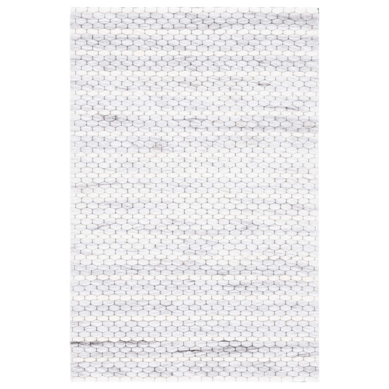 Marbella Hand Woven Wool And Cotton With Latex Solid Color Rug, Rectangle 6' x 9'