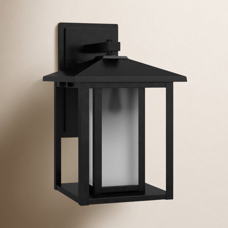 Vermont LED Wall Light, Black, 14" H x 9" W x 10.5" D