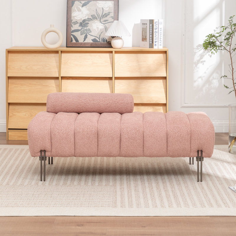 Banc de rembourrage de 52 po Ashyiah, Rose