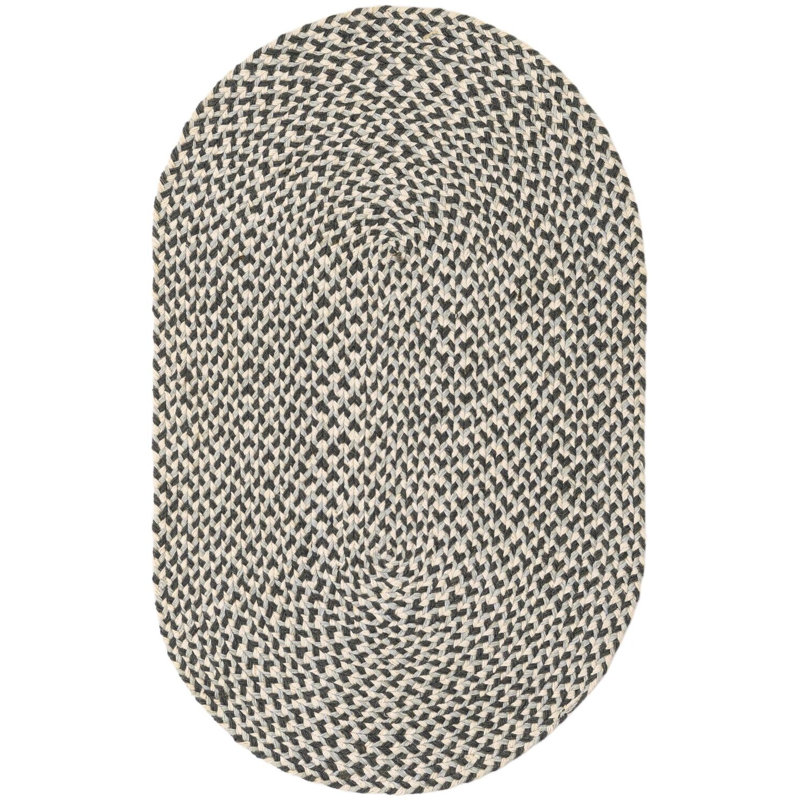 Contemporary Aideen Area Rug Gray, Oval 2' x 3'1"