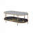 Glass & Champagne Finish Coffee Table