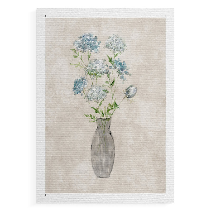 Blue Lace Bouquet II - Impression sur toile seulement - NON-CADRE, H 48 po x l 32 po