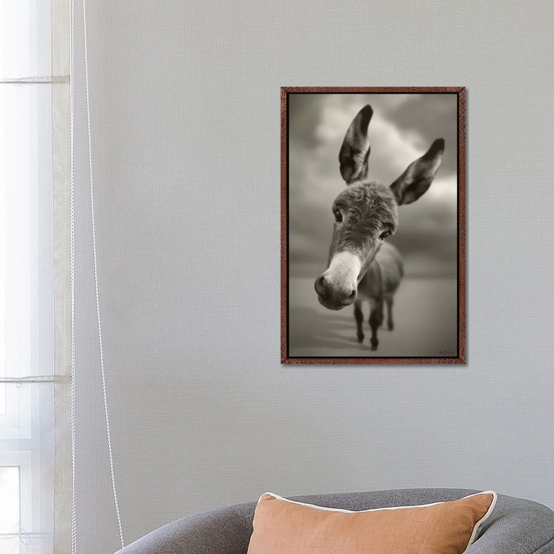 Hey There by Ben Heine - Print on Canvas, Classic Brown Wood Framed, 66.04 cm H x 45.72 cm W
