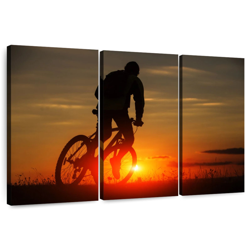 Mehar Sunset Biking, 20" H x 33" W