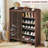 5-Tier Shoe Storage Cabinet with Sliding Shutter Doors