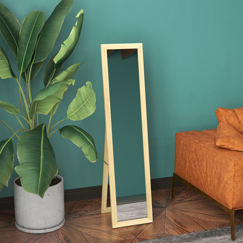 Mahalet Rectangle Floor Mirror, Gold