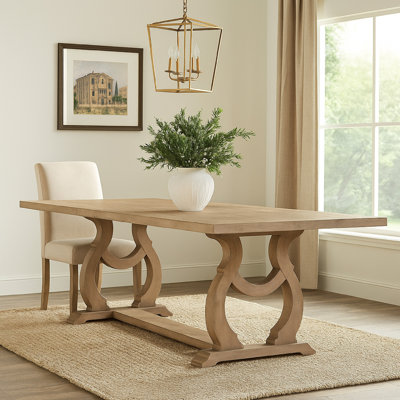 Table de salle à manger extensible à tréteaux