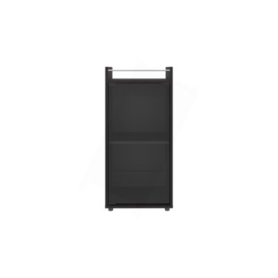 Theba Minibar Cabinet 2 Doors, Open Shelf And Compact Design, Modern Bar Storage