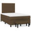 Lit sommier avec matelas Vidaxl brun foncé-348805263