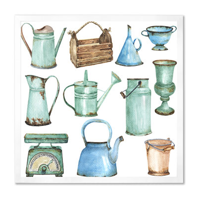 28 - Vintage Rusty Iron Domestique - ferme, reproduction d'art sur toile