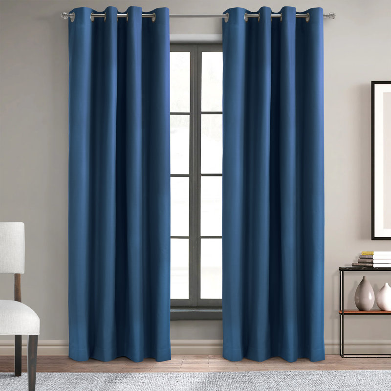 Turnervale Curtain Single Panel, 52" W x 84" L, Navy