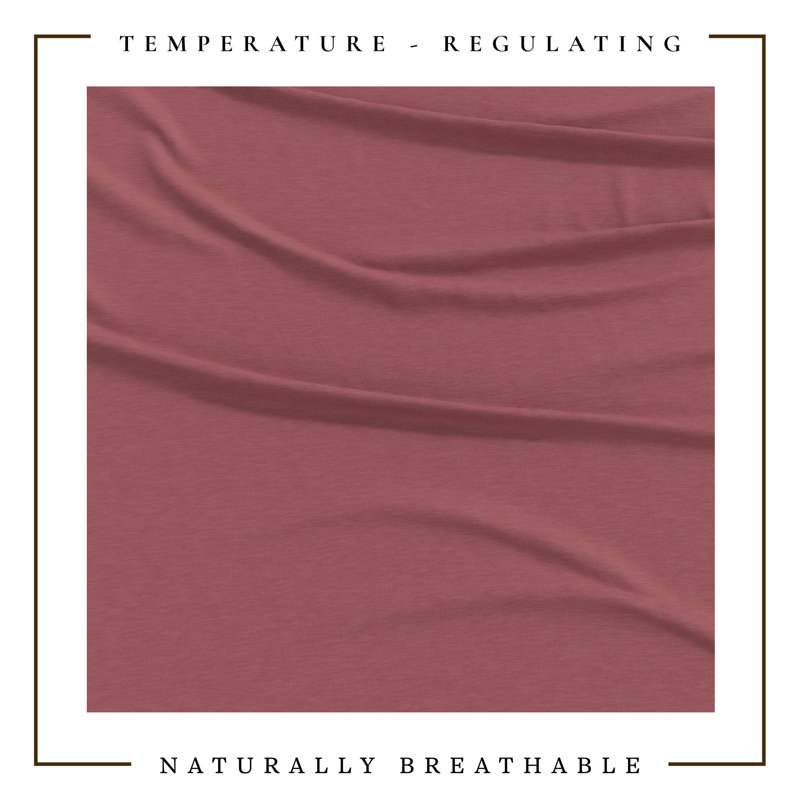 Ultra-Soft Cotton Heathered Melange Jersey Knit Sheet Set, Heathered Dusty Rose, Full with 2 Pillowcases